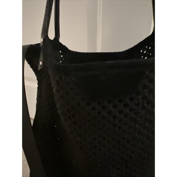 Rag & Bone Summer Passenger Tote Netted Leather Black - 13.5" x 13" - Picture 9 of 9